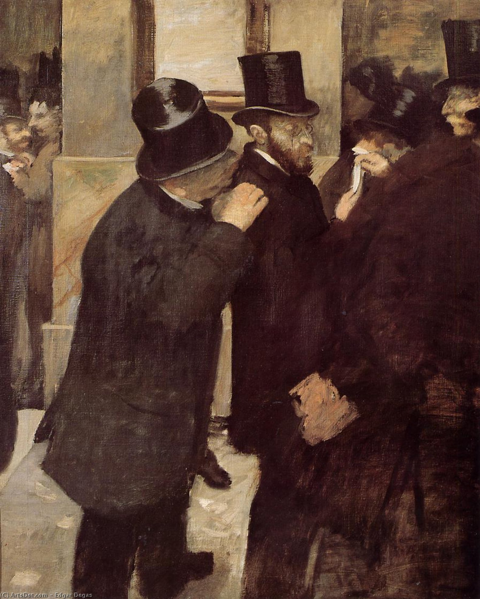 At The Stock Exchange — Edgar Degas