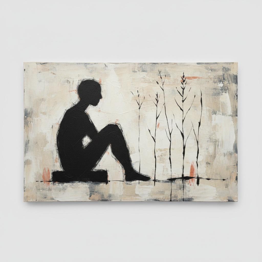 Solitary Silhouette Amidst The Whispering Shadows Of Organic Botanical Forms — Laurent Vionnet