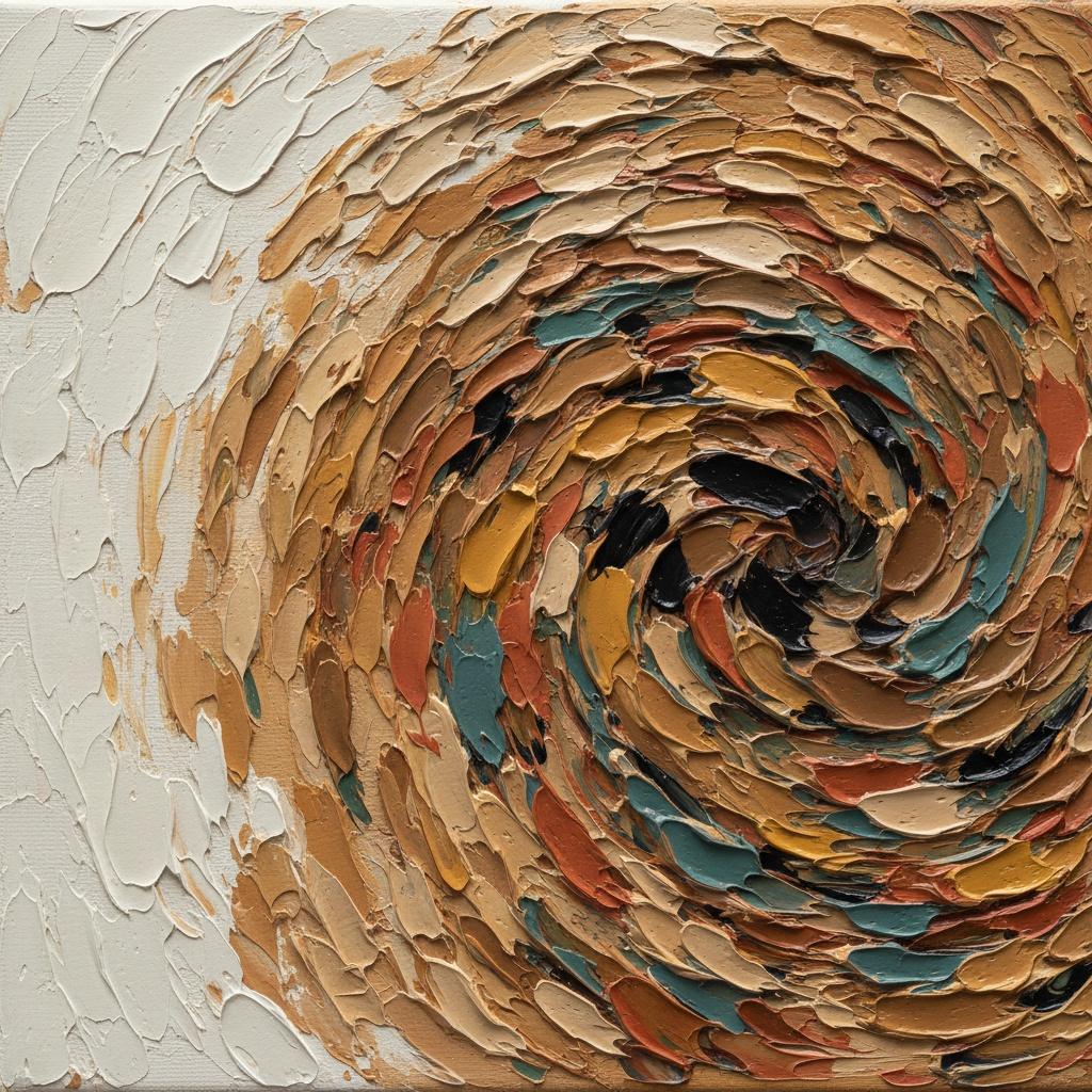 Primordial Vortex In Ochre And Terra Cotta: A Monumental Sculptural Study — David Moreau