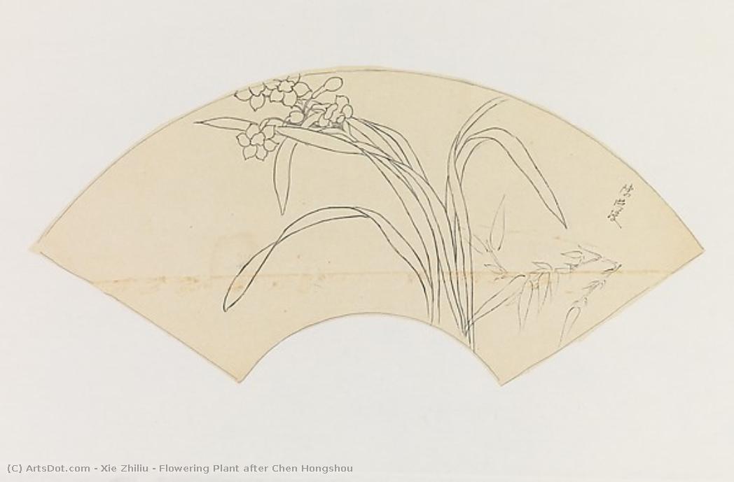 Flowering Plant After Chen Hongshou — Xie Zhiliu