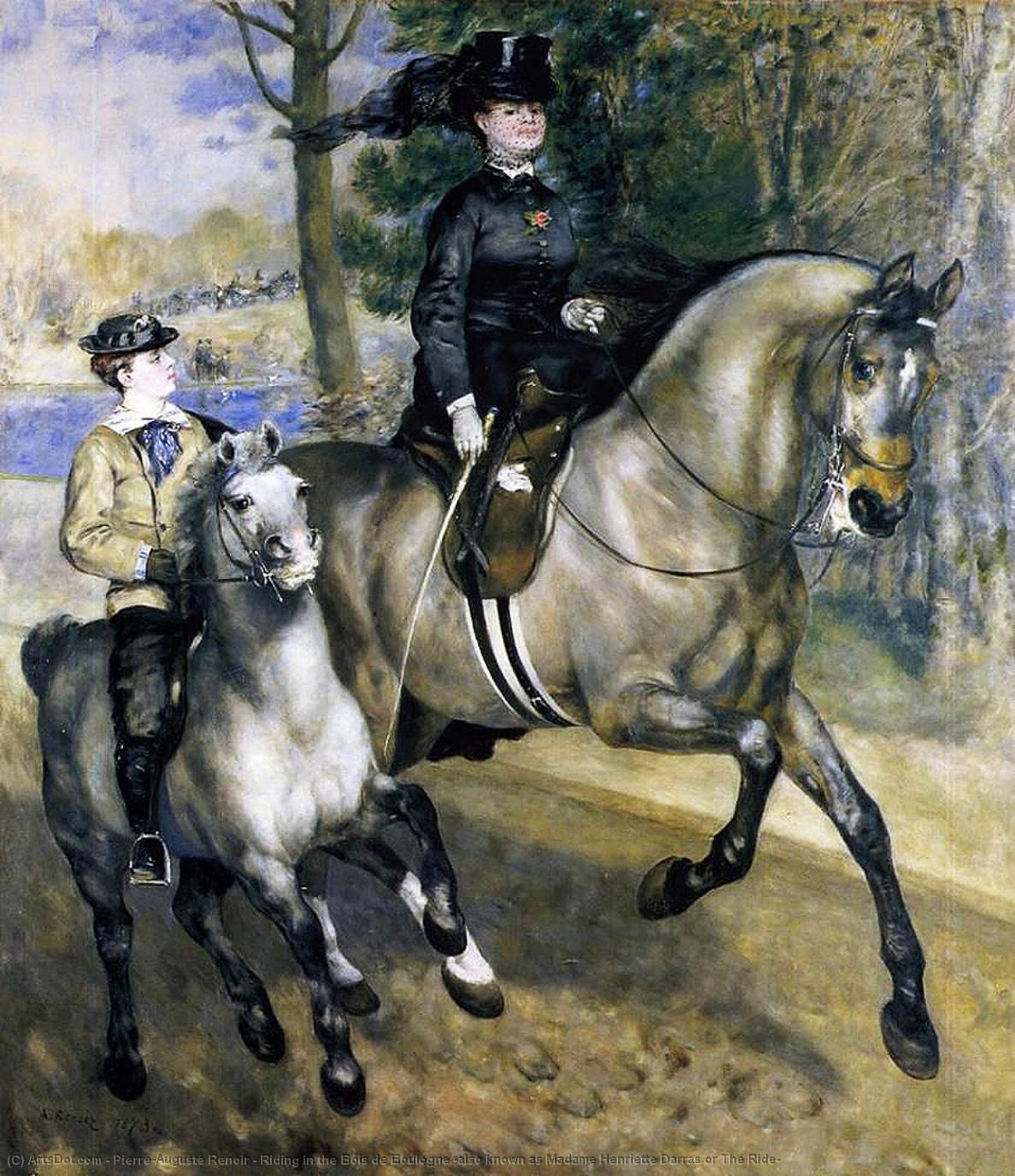 Riding In The Bois De Boulogne (also Known As Madame Henriette Darras Or The Ride) — Pierre-auguste Renoir