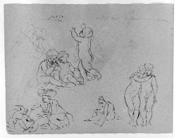 Groups Of Putti; A Girl And Dog; Massacre Of Innocents — Thomas Sully