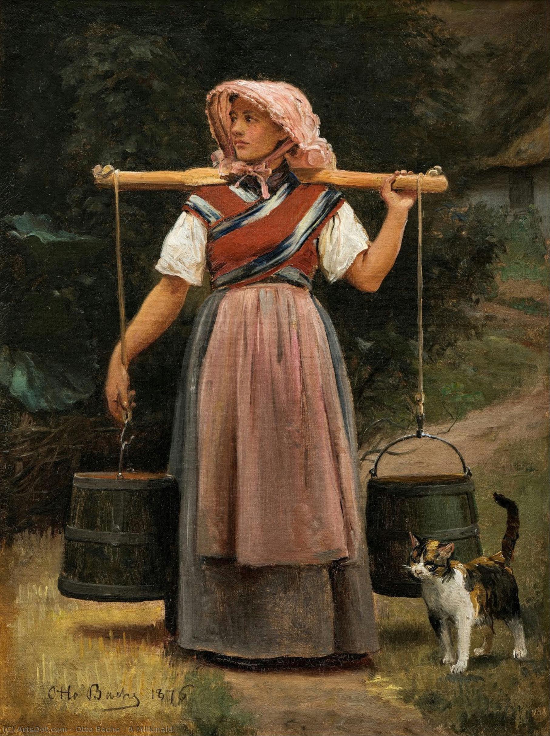 A Milkmaid — Otto Bache