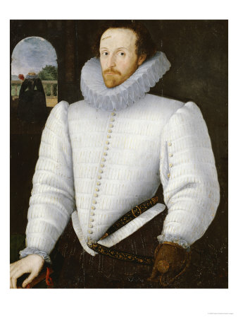 Peake Portrait Of A Gentleman Traditionally Identified As Sir Walter Raleigh — Robert Peake The Elder