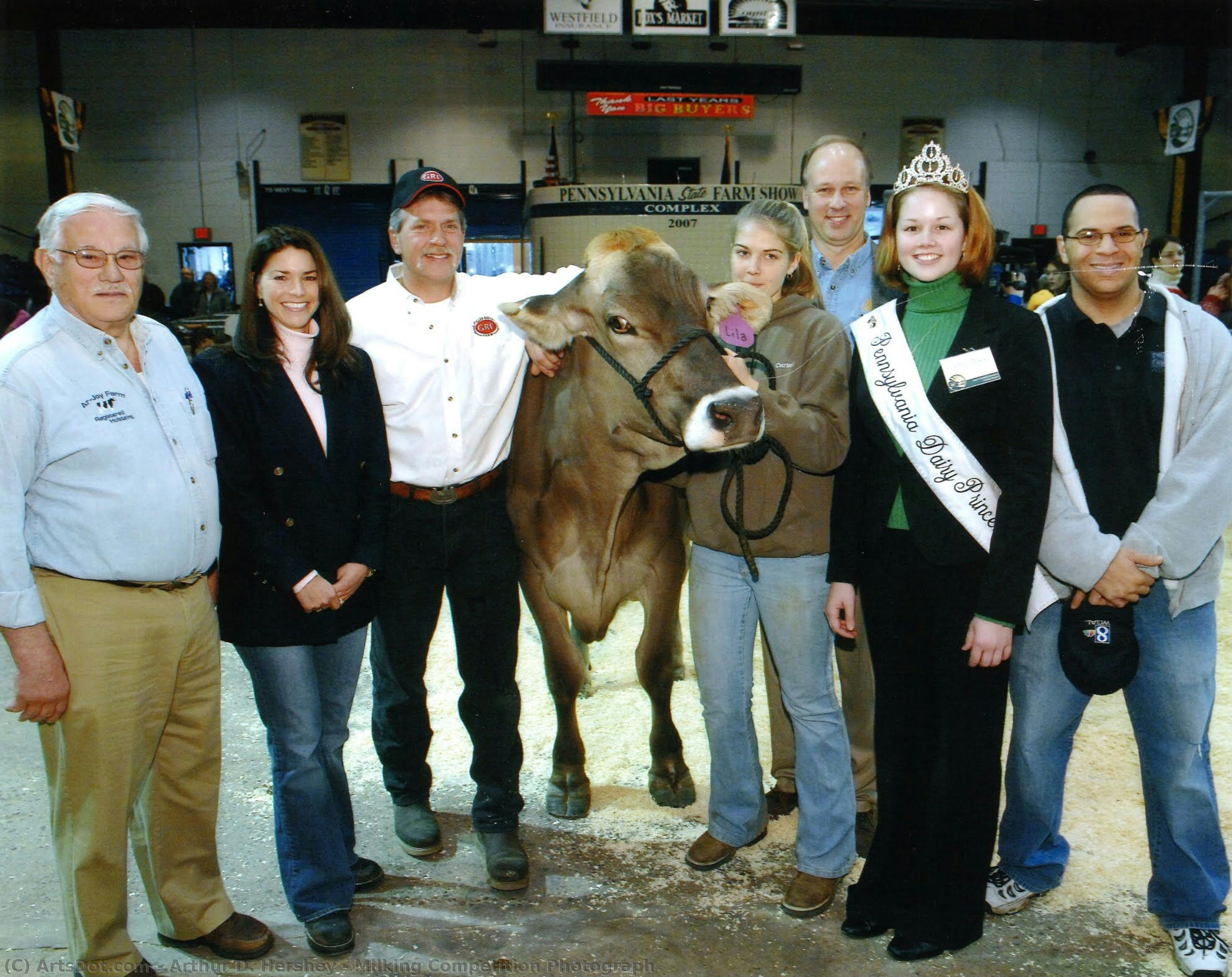 Milking Competition Photograph — Arthur D. Hershey