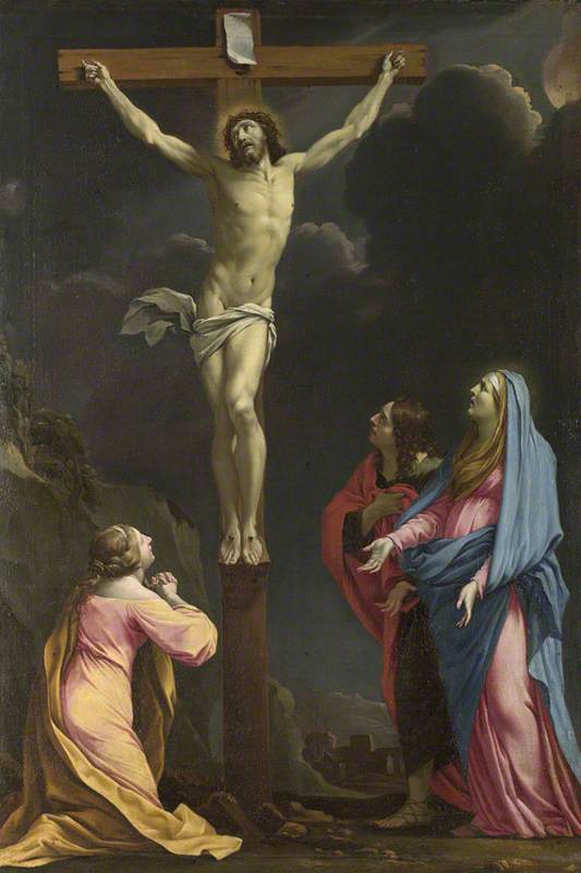 Christ On The Cross With The Magdalen, The Virgin Mary And Saint John The Evangelist — Eustache Le Sueur (lesueur)