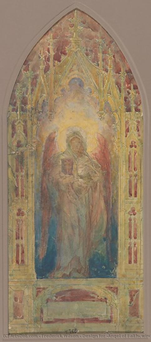 Design For "angel Of Faith" Window — Frederick Wilson