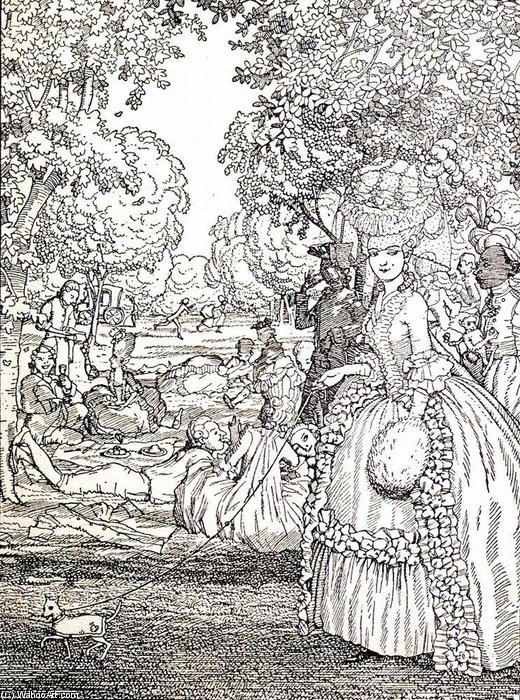 Picnic. Illustration To The Book Of The Marquise — Konstantin Andreevic Somov