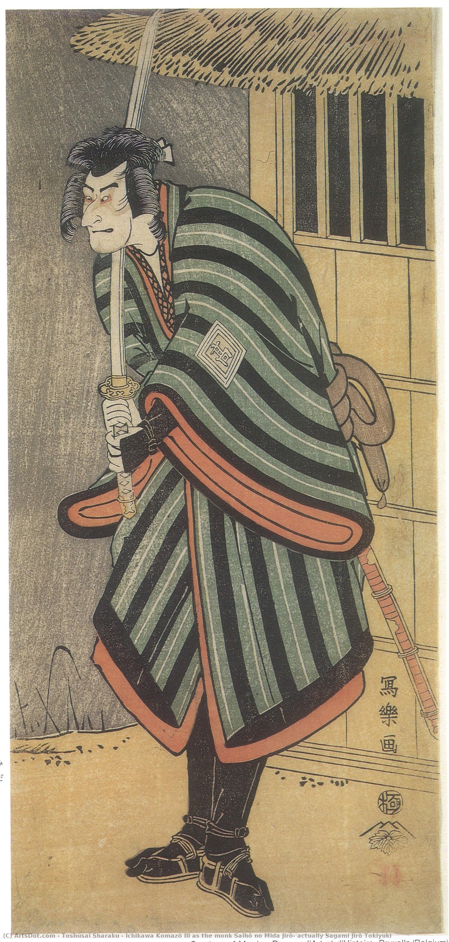 Ichikawa Komazō Iii As The Monk Saihō No Mida Jirō, Actually Sagami Jirō Tokiyuki — Toshusai Sharaku