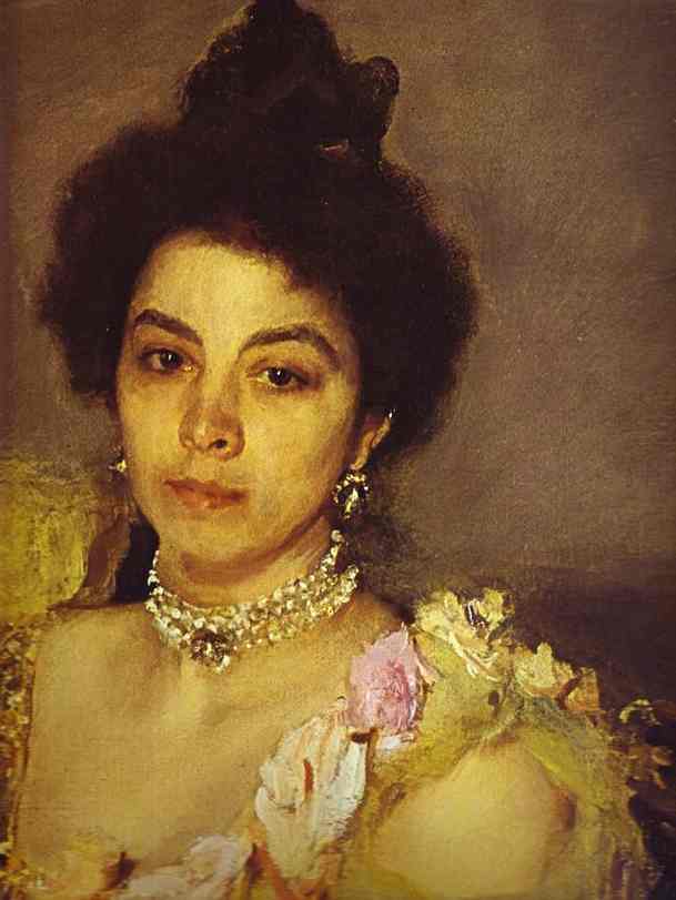 Portrait Of Sophia Botkina. Detail — Valentin Alexandrovich Serov