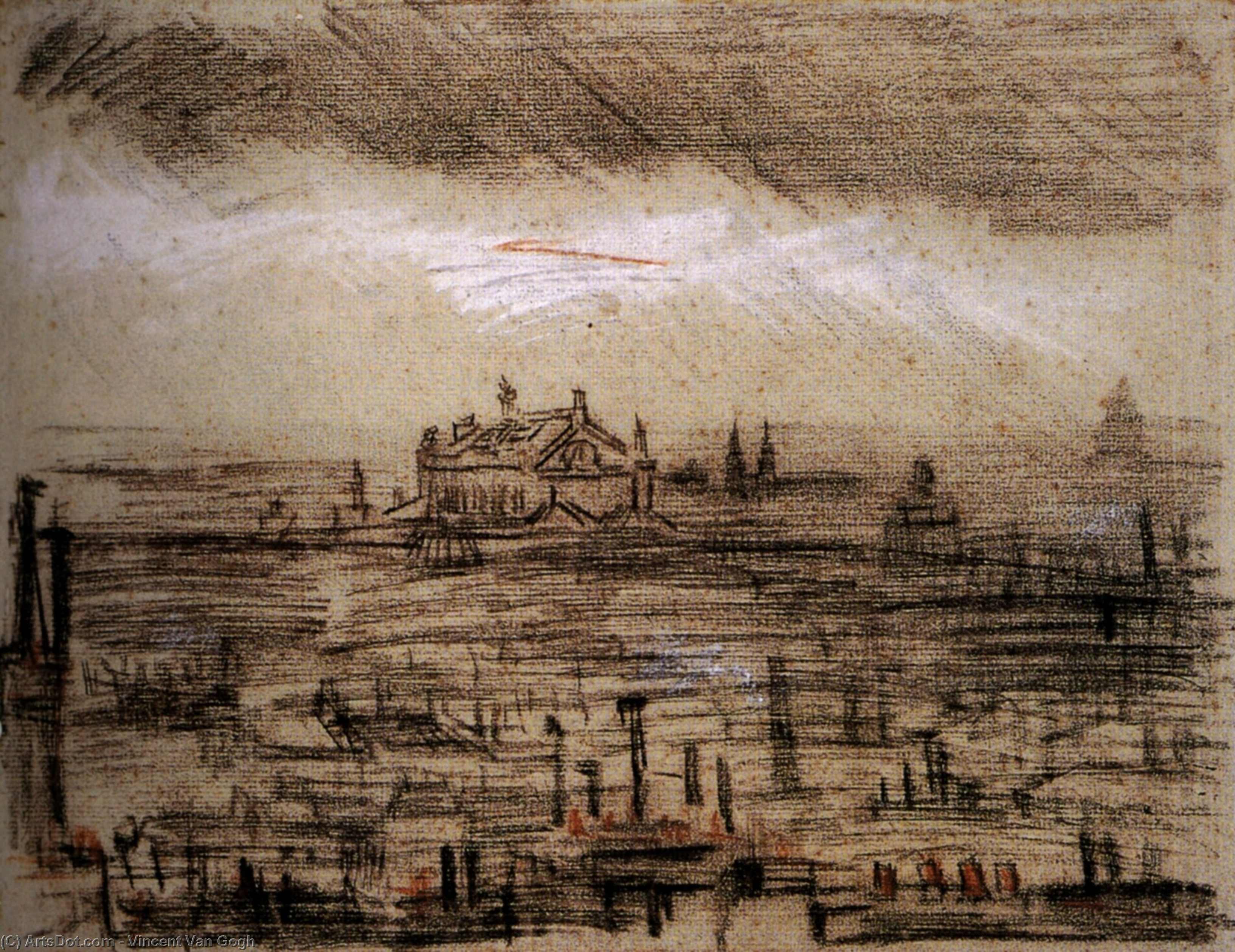 Una Vista De París Con El Op — Vincent Willem Van Gogh