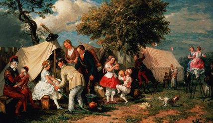 The Acrobats' Camp, Epsom Downs — William Samuel Parrott