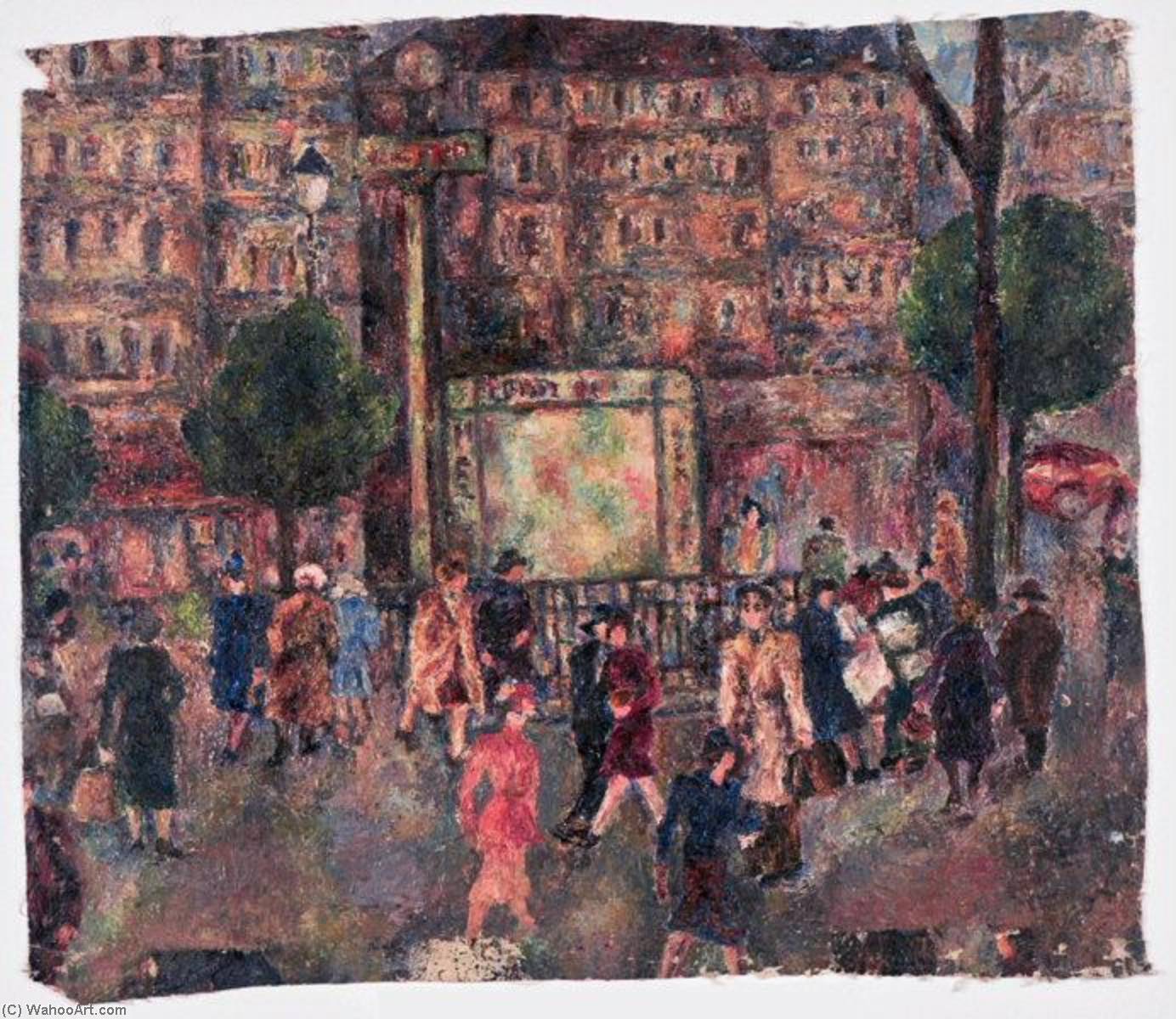 Scène De Rue (sortie De Métro) — Gormand Johé