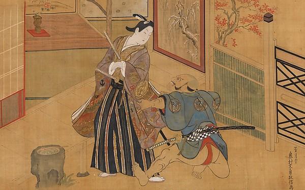 Kabuki Play Kusazuribiki From The Tales Of Soga (soga Monogatari) — Okumura Masanobu