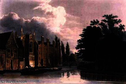 St. John's College, From Fisher's Lane — William Westall