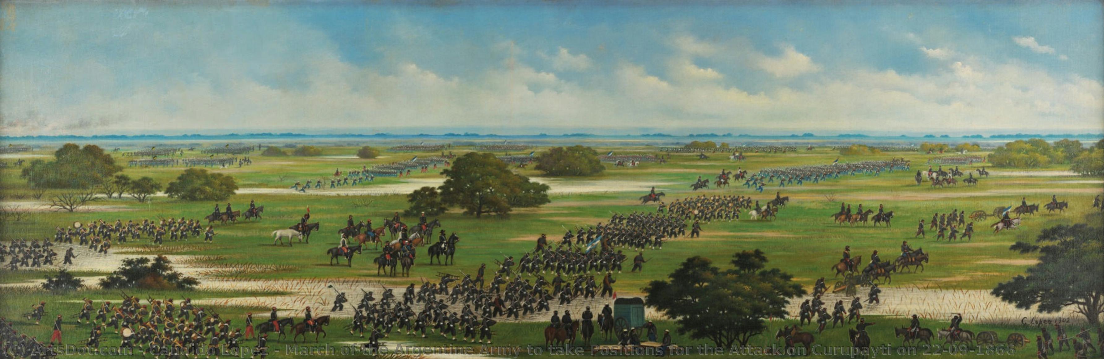 March Of The Argentine Army To Take Positions For The Attack On Curupayti On 22-09-1866 — Кандидо Лопес