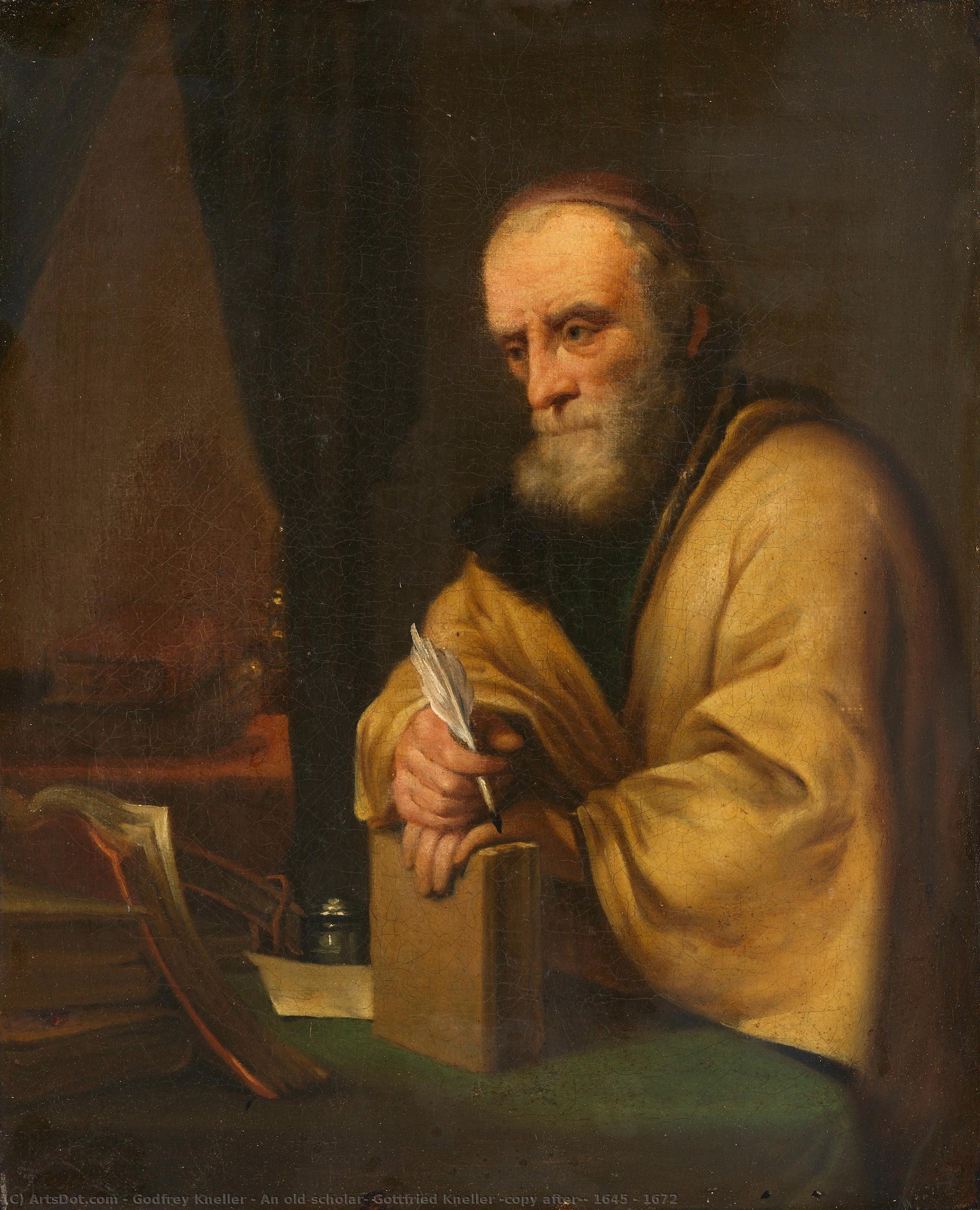 An Old Scholar, Gottfried Kneller (copy After), 1645 - 1672 — Godfrey Kneller