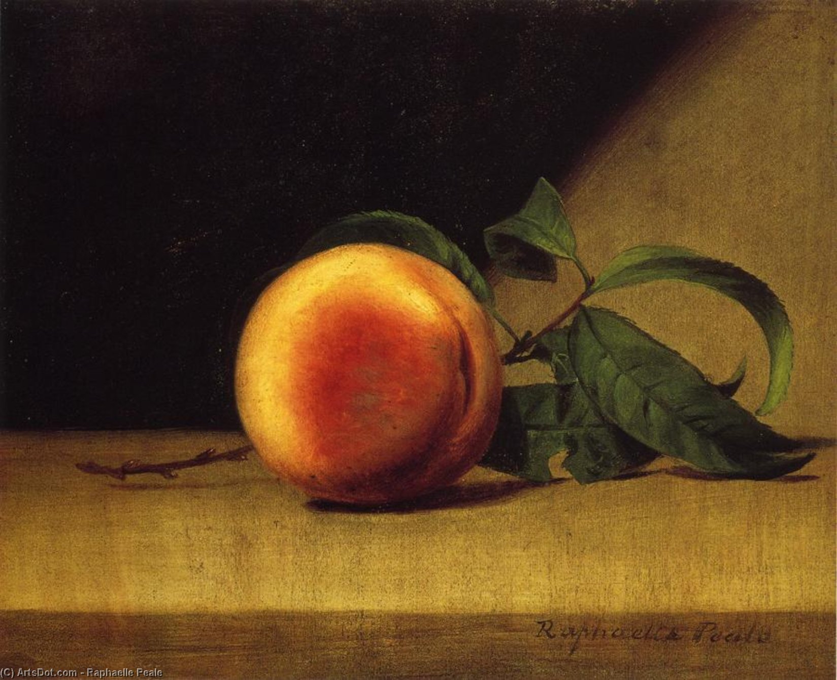 Still Life With Peach — Raphaelle Peale