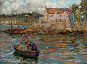 Boats In A Harbour — Aloysius O'kelly
