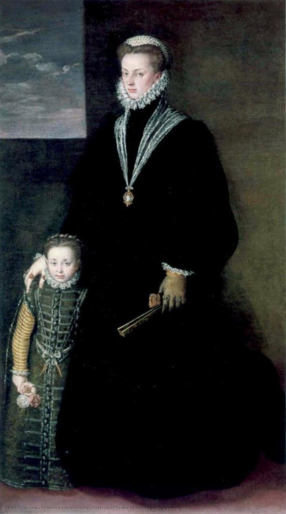 Portrait Of Juana Of Austria With A Young Girl — Sofonisba Anguissola