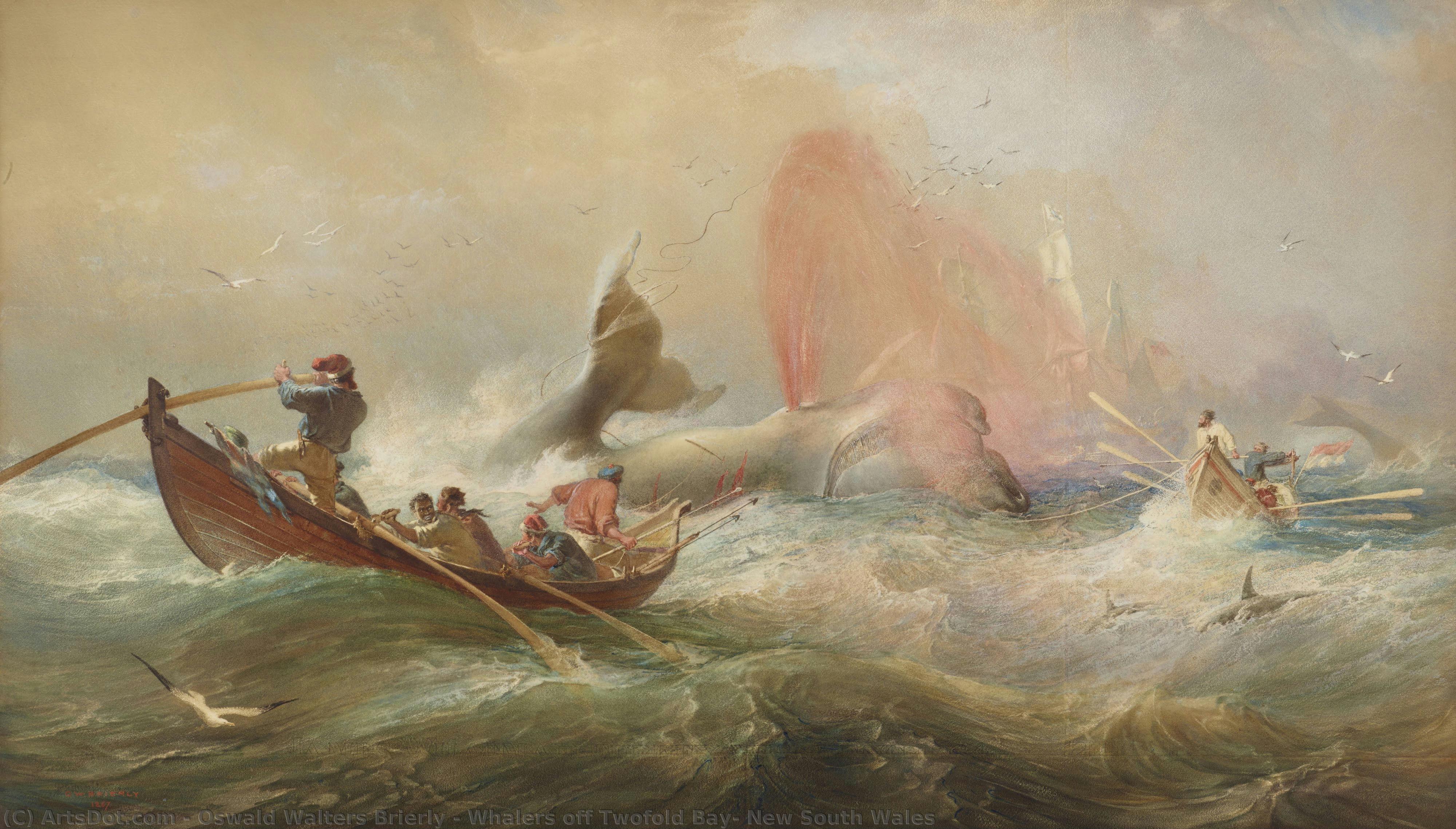 Die Jungfrauten Vor Der Einfahrt Von Twofold Bay, New South Wales — Oswald Walters Brierly