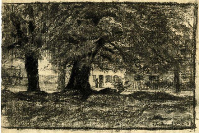 Trees And A House — Theodore Clement Steele