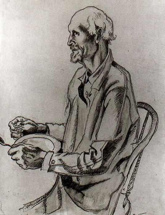 Old Man West (study For ''the Lord Is My Sheperd'' — Thomas Hart Benton