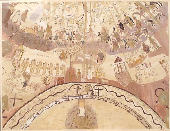Facsimiles Of The Dome Painting Of The Chapel Of Exodus, Bagawat Necropolis, Kharga Oasis — Charles K Wilkinson