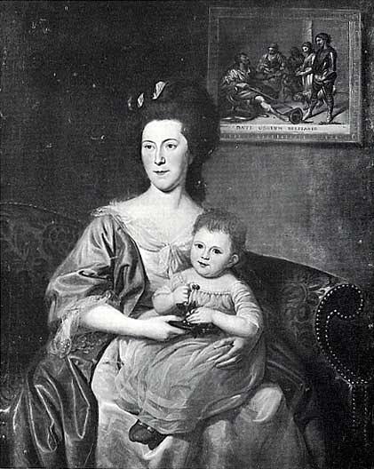 Mrs. Thomas Mckean And Daughter Sophia Dorothea, (painting) — Charles Willson Peale
