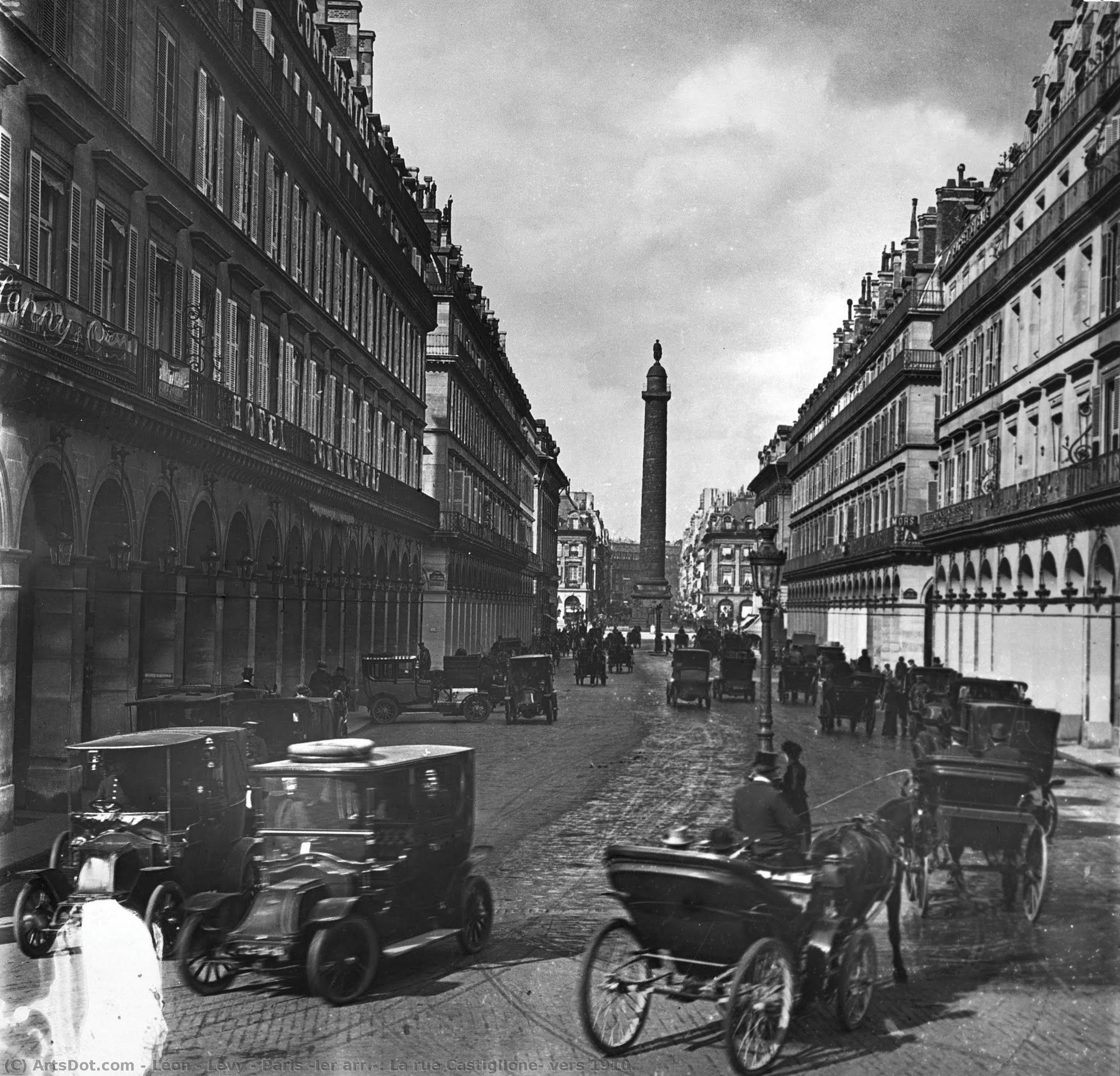 Paris (ier Arr.). La Rue Castiglione, Vers 1910. — Léon & Lévy