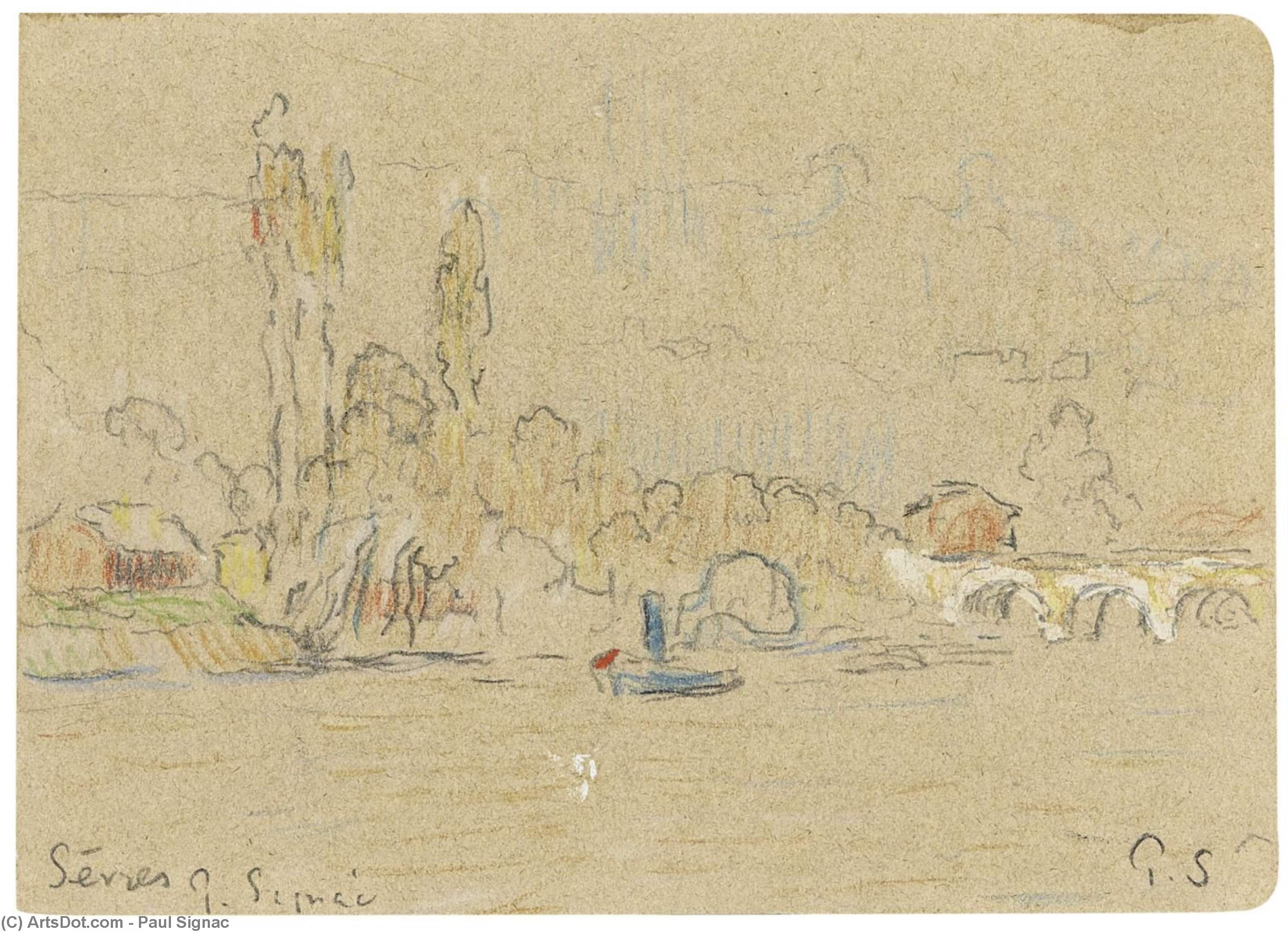 The Seine Near Sevres — Paul Signac