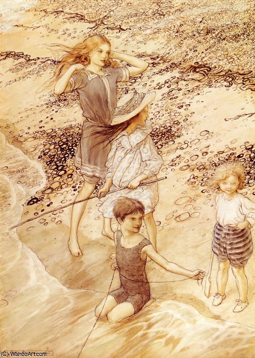 Rachkam Arthur Children By The Sea — Arthur Rackham