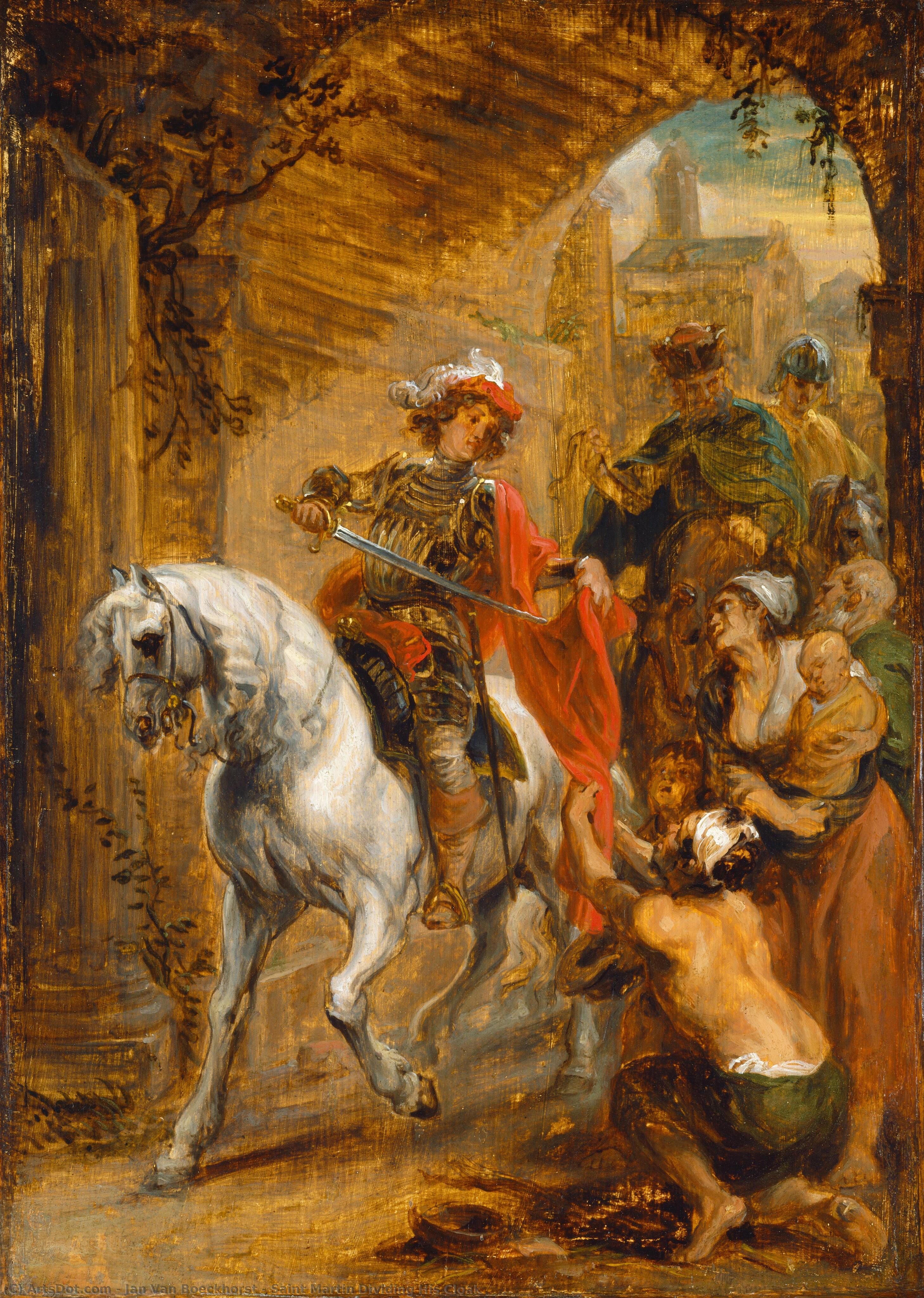 Saint Martin Dividing His Cloak — Jan Van Boeckhorst