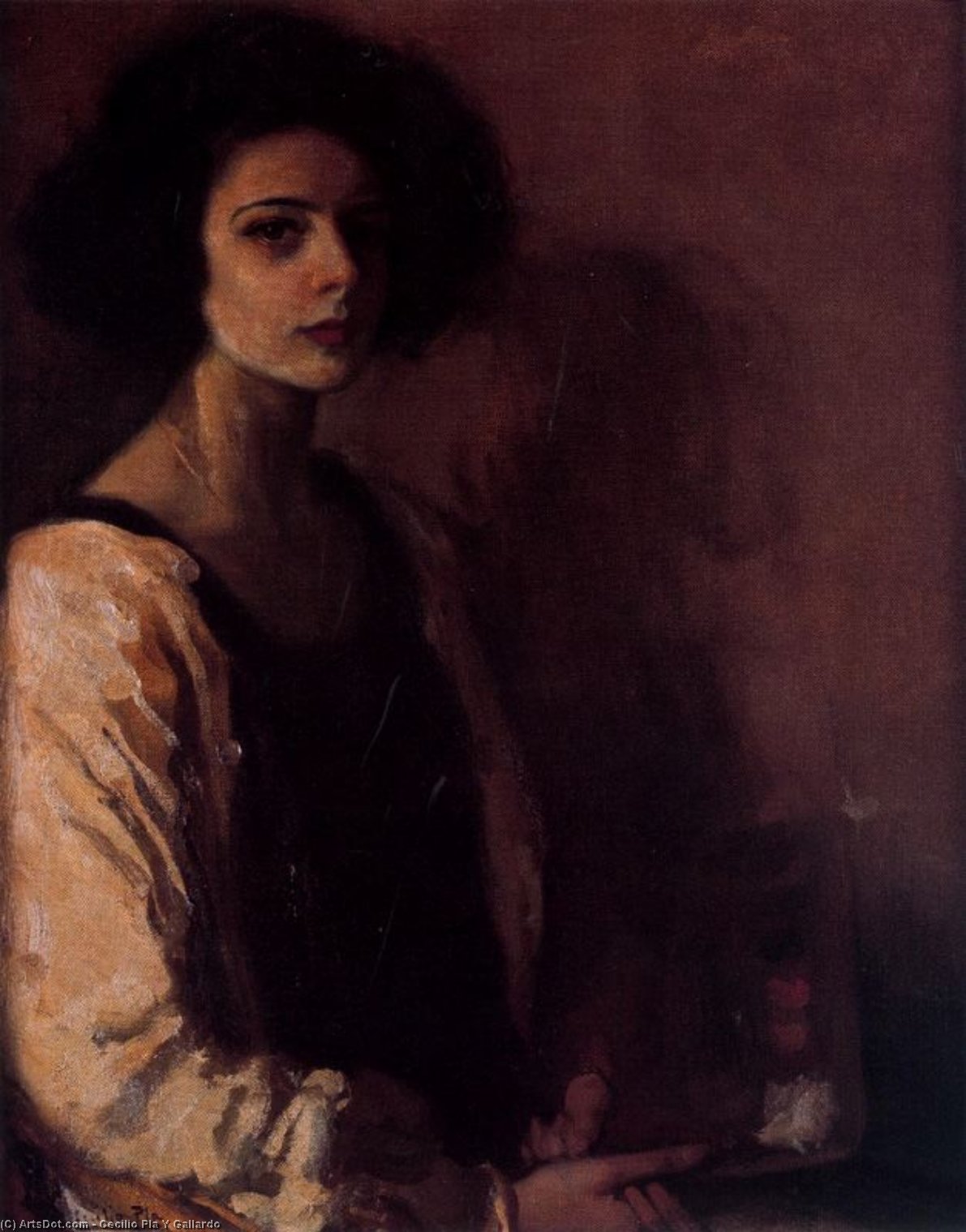 Retrato De Su Hija — Cecilio Pla Y Gallardo