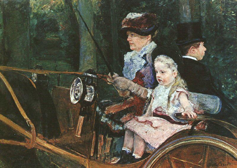 A Woman And Child In The Driving Seat — Mary Stevenson Cassatt