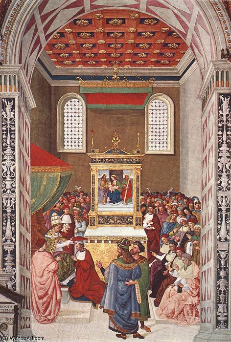 Siena - Piccolomini Receives The Cardinal Hat — Bernardino Di Betto (pintoricchio)
