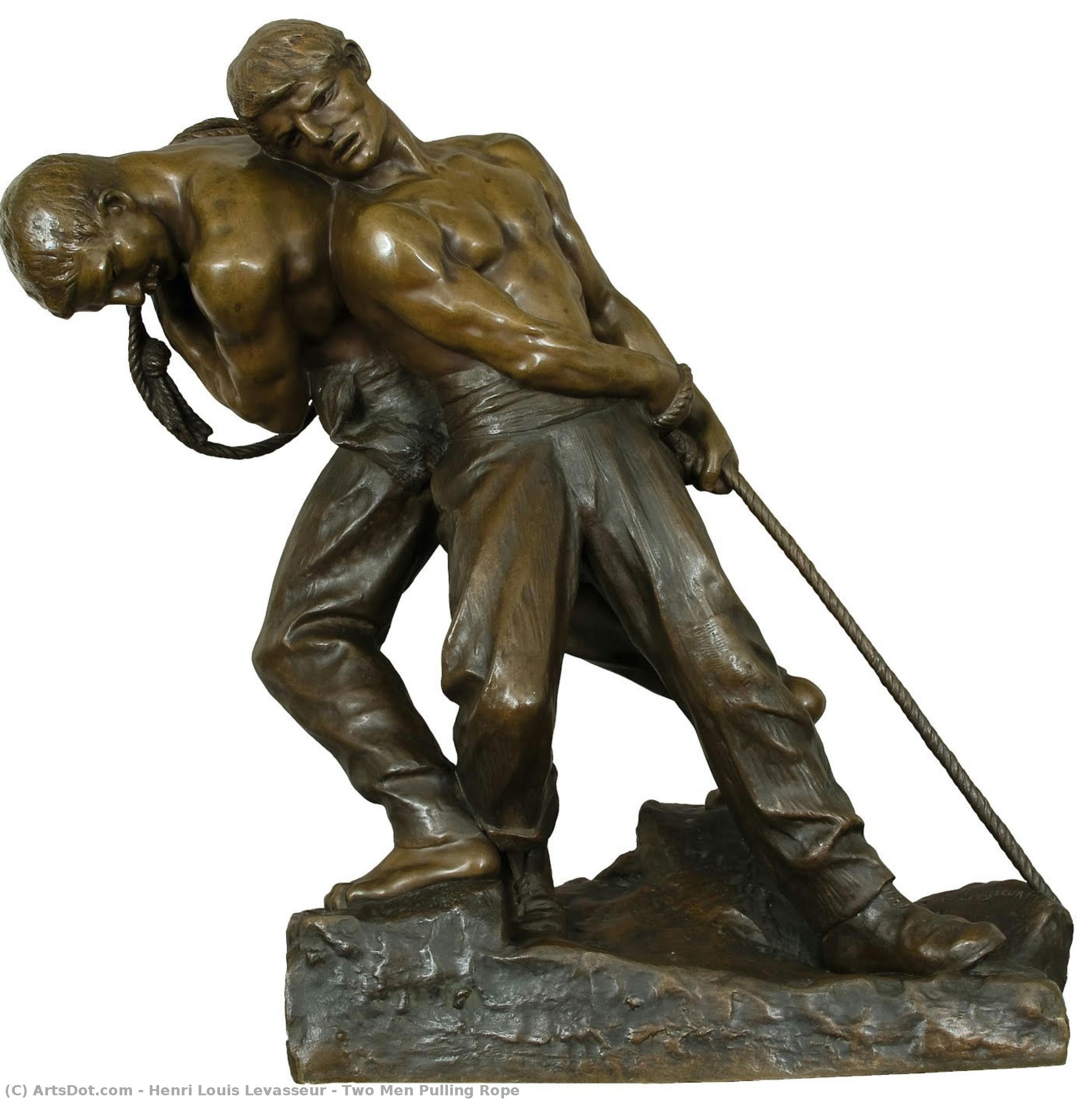 Two Men Pulling Rope — Henri Louis Levasseur