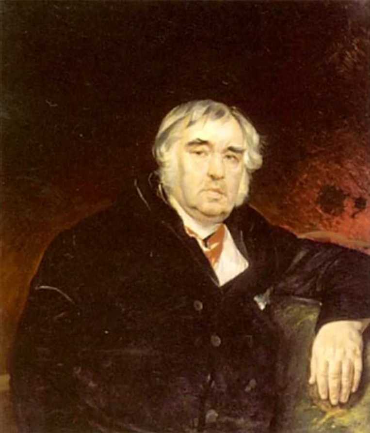 Portrait Of I. A. Krylov — Karl Pavlovich Brulloff