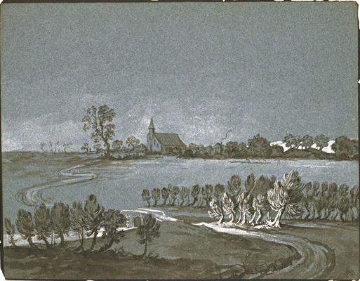 Road In The Plain Leading To A Village — Jean-baptiste Oudry