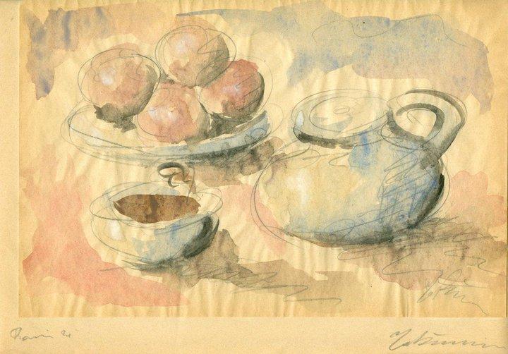 Still Life With Fruit And Pans — Georgios Bouzianis
