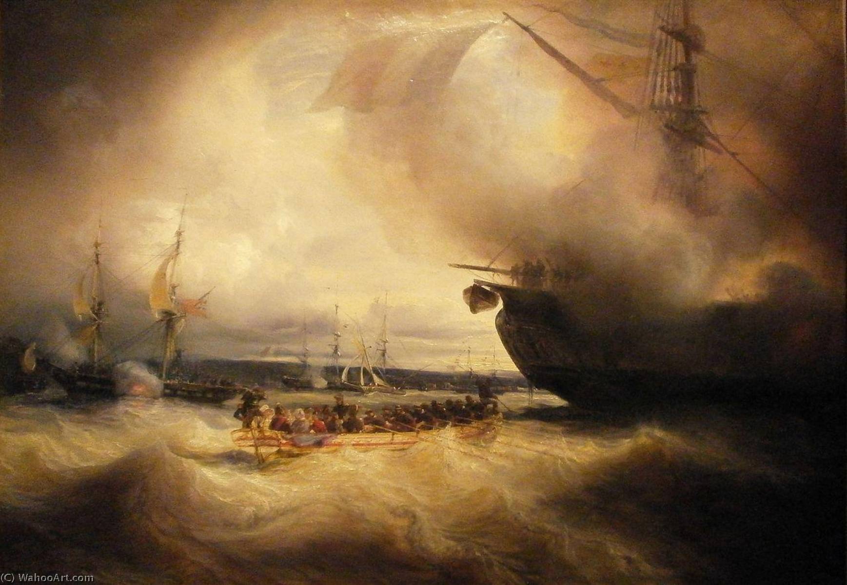 Louis Philippe And His Family In The Harbor Of Cherbourg — Jean Antoine Théodore Gudin