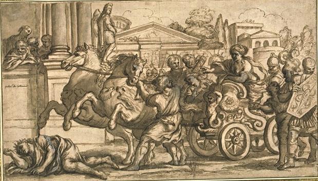 Tullia Ordered His Chariot To Pass Over The Body Of His Father — Pietro Da Cortona
