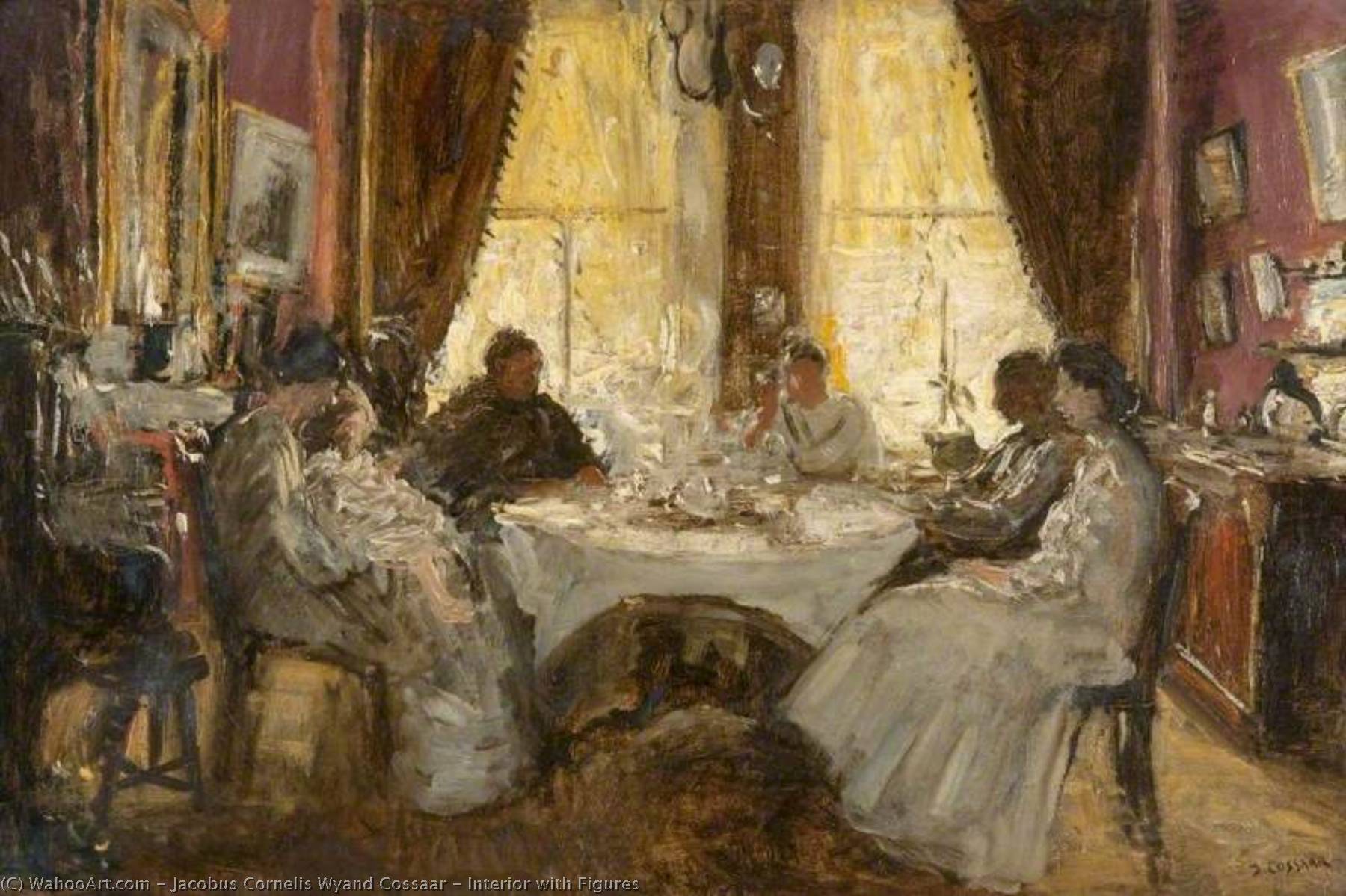 Interior With Figures — Якобс Корнелис Винд Коссаар