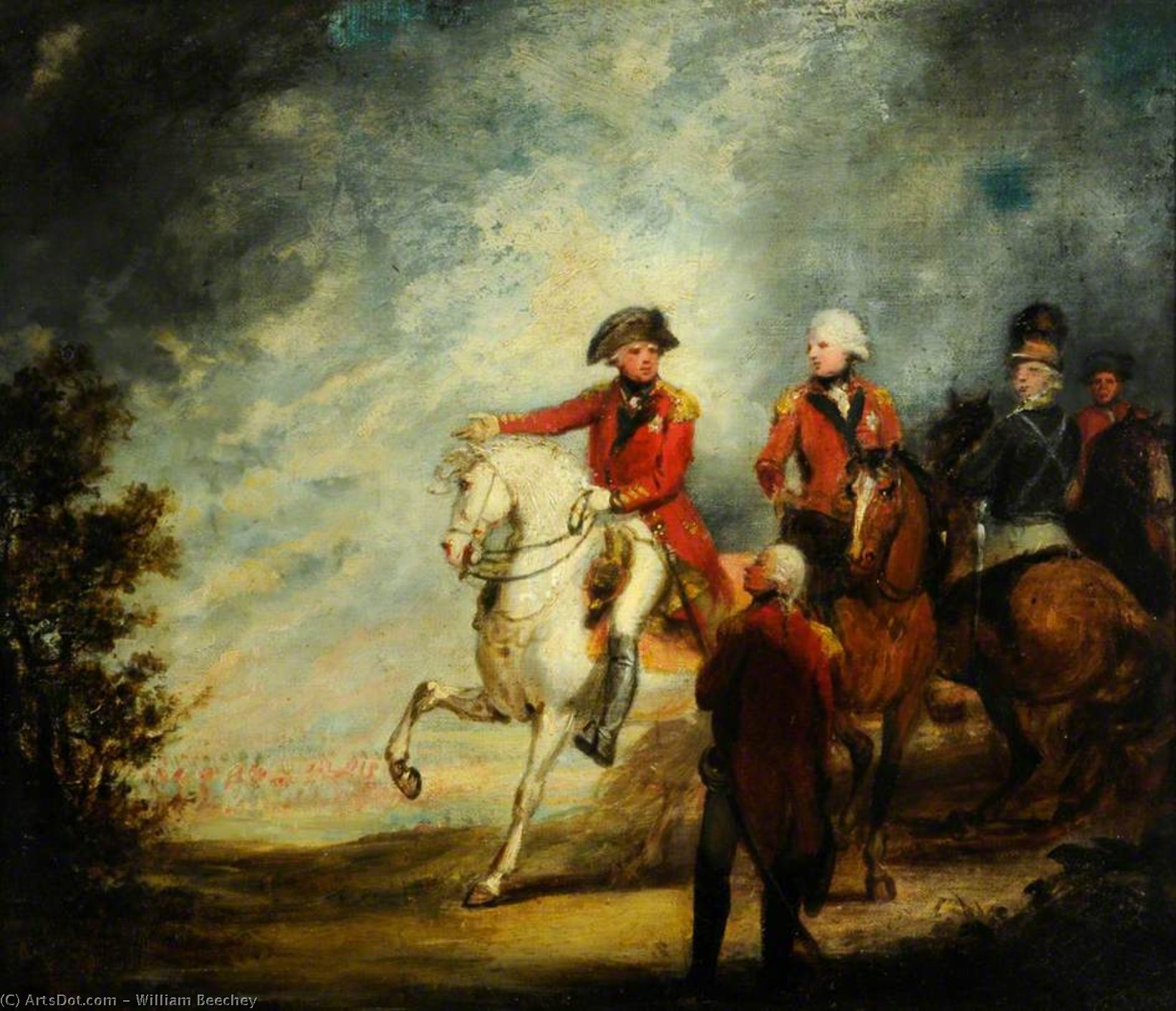 George Iii, Reviewing His Troops — Sir William Beechey
