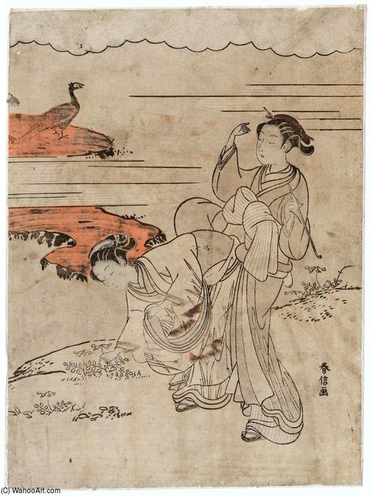 Poem By Chûnagon Yakamochi — Suzuki Harunobu