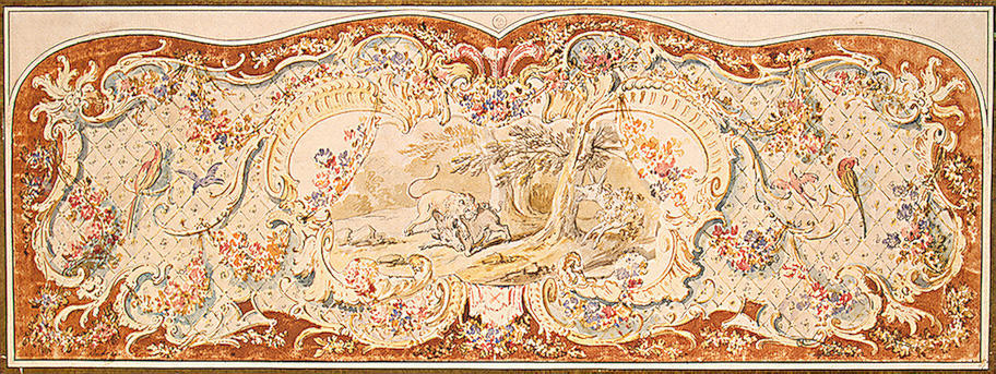 Design For The Upholstery Of A Canape — Jean-baptiste Oudry