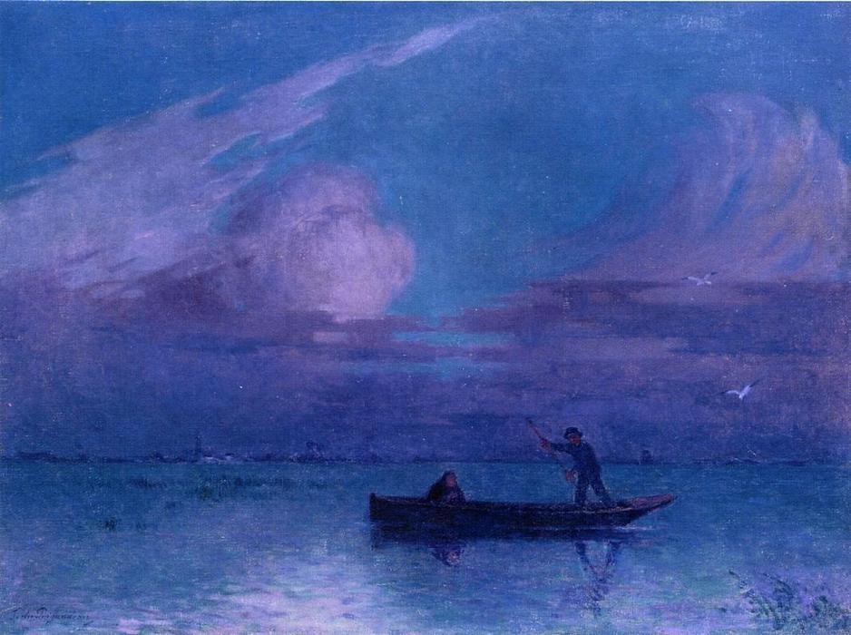 Nighttime Boat Ride At Briere — Фердинанд Дю Пюигодо