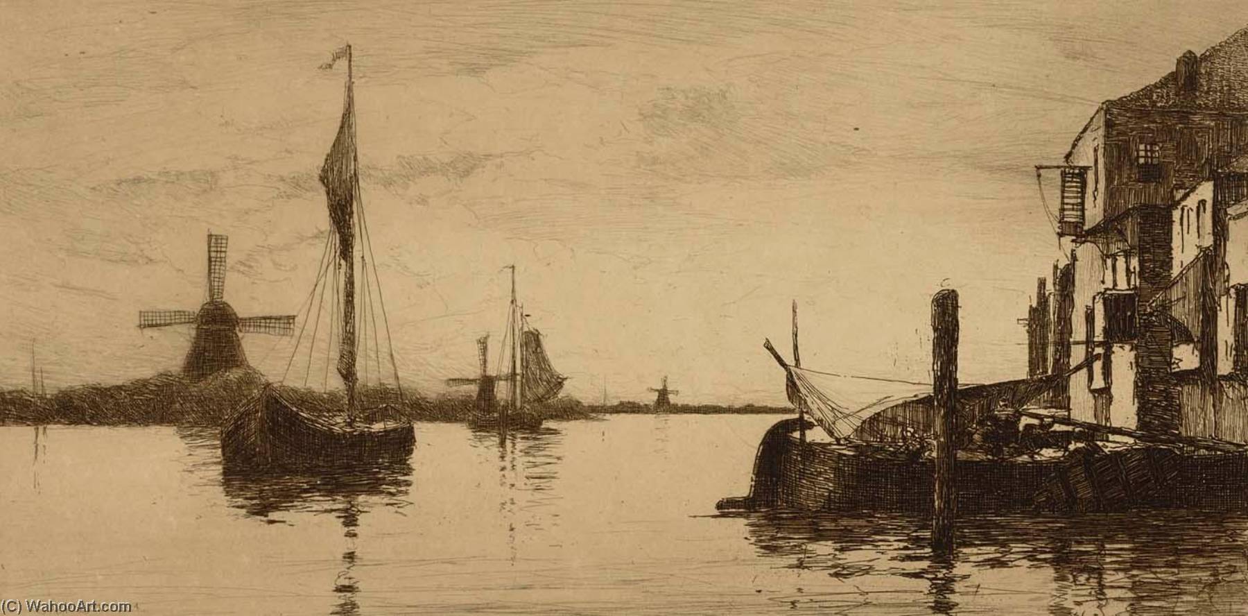 Evening On The Maas — Charles Adams Platt