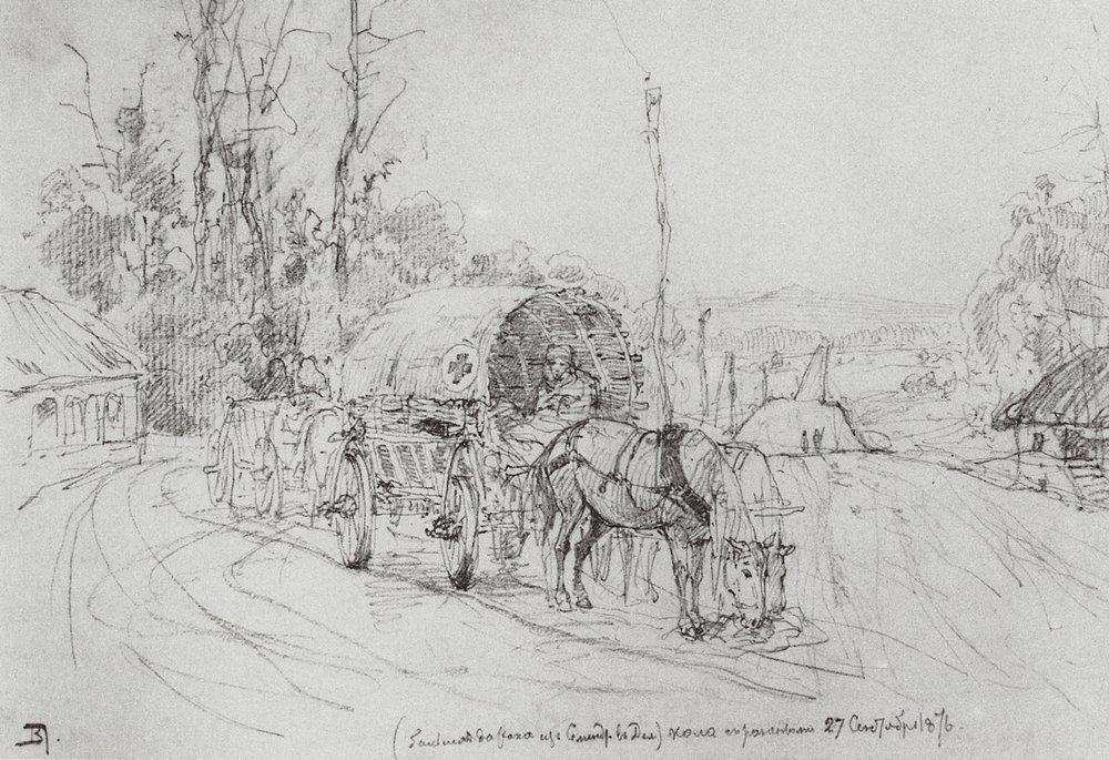 The Cart With The Wounded — Vasily Dmitrievich Polenov