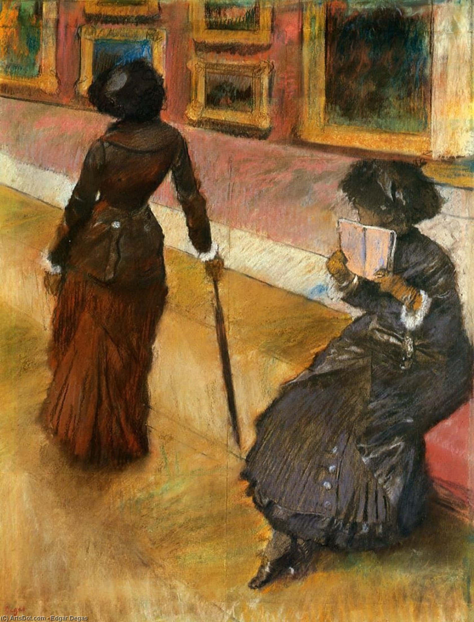 Mary Cassatt At The Louvre — Edgar Degas